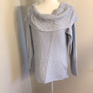 NWT New York & Company Blue Sparkle Cowl Neck Sweater